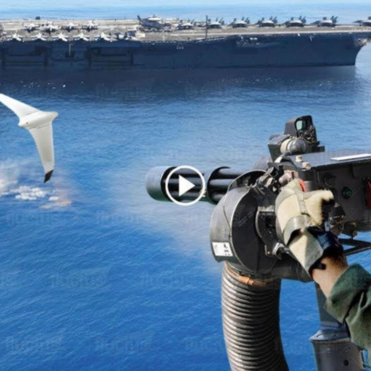 What occurs when a drone gets too close to US aircraft carriers and ships?