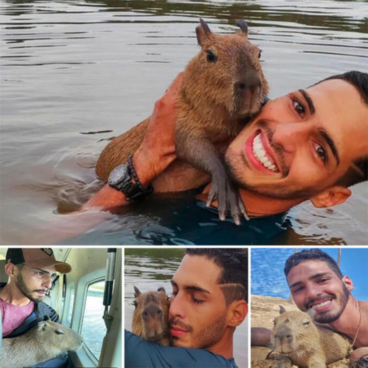 This man from Brazil has the sweetest bond with a rescued capybara!