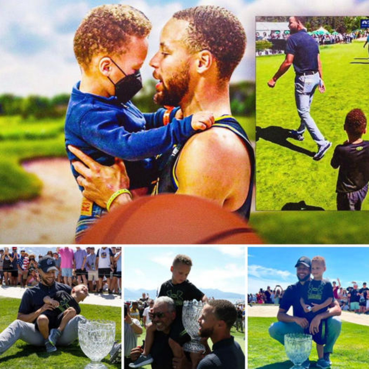 Stephen Curry celebrates the ACC title with a touching moment alongside his son Canon