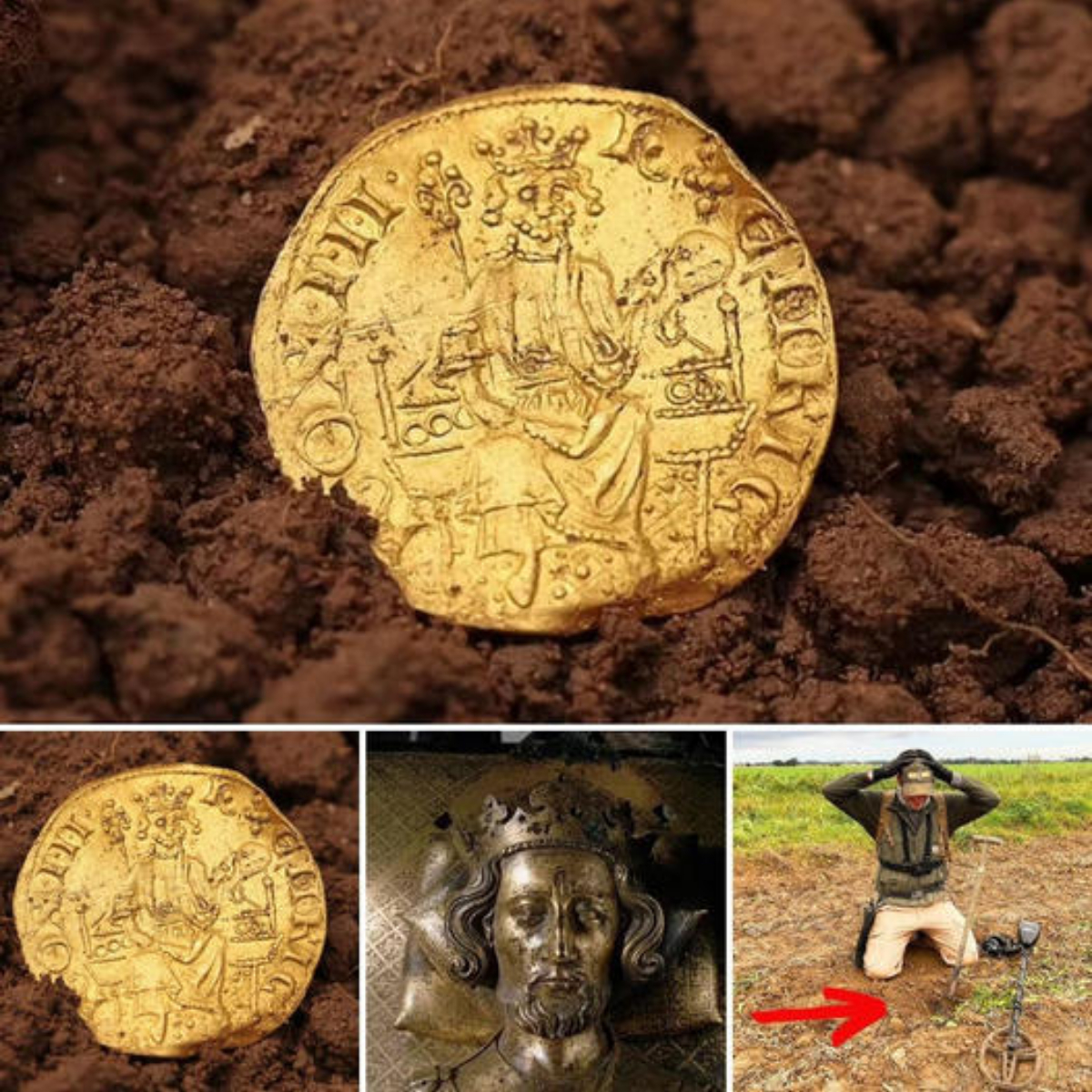 More than a treasure! A metal detector expert has found Britain’s rarest ‘first gold coin’, which could fetch him £400,000