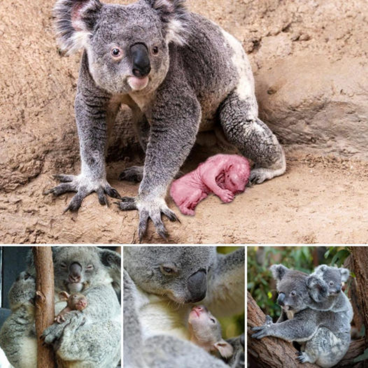 Stay close to your baby, Mom: Heartwarming video showing a baby koala bear clinging to its mother days after birth attracts the attention of millions of people around the world