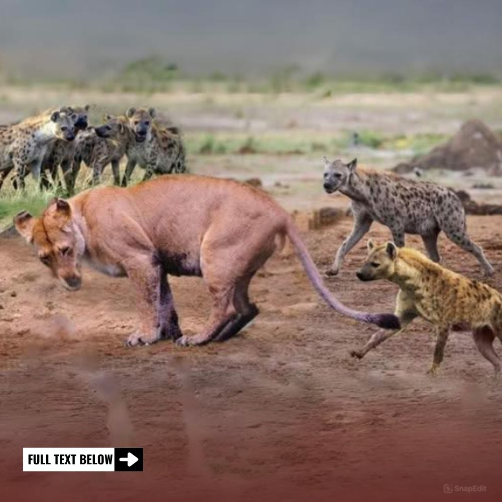 Temptation Turns Deadly: Lioness Faces a Heart-Pounding Showdown Against a Ruthless Pack of Over 30 Hyenas