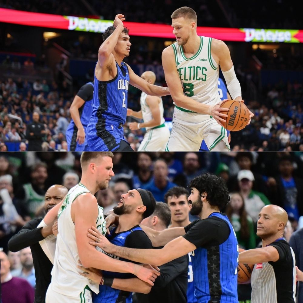 Watch: Kristaps Porzingis loses his temper after Goga Bitadze goes for Celtics center’s neck during һeаted altercation.