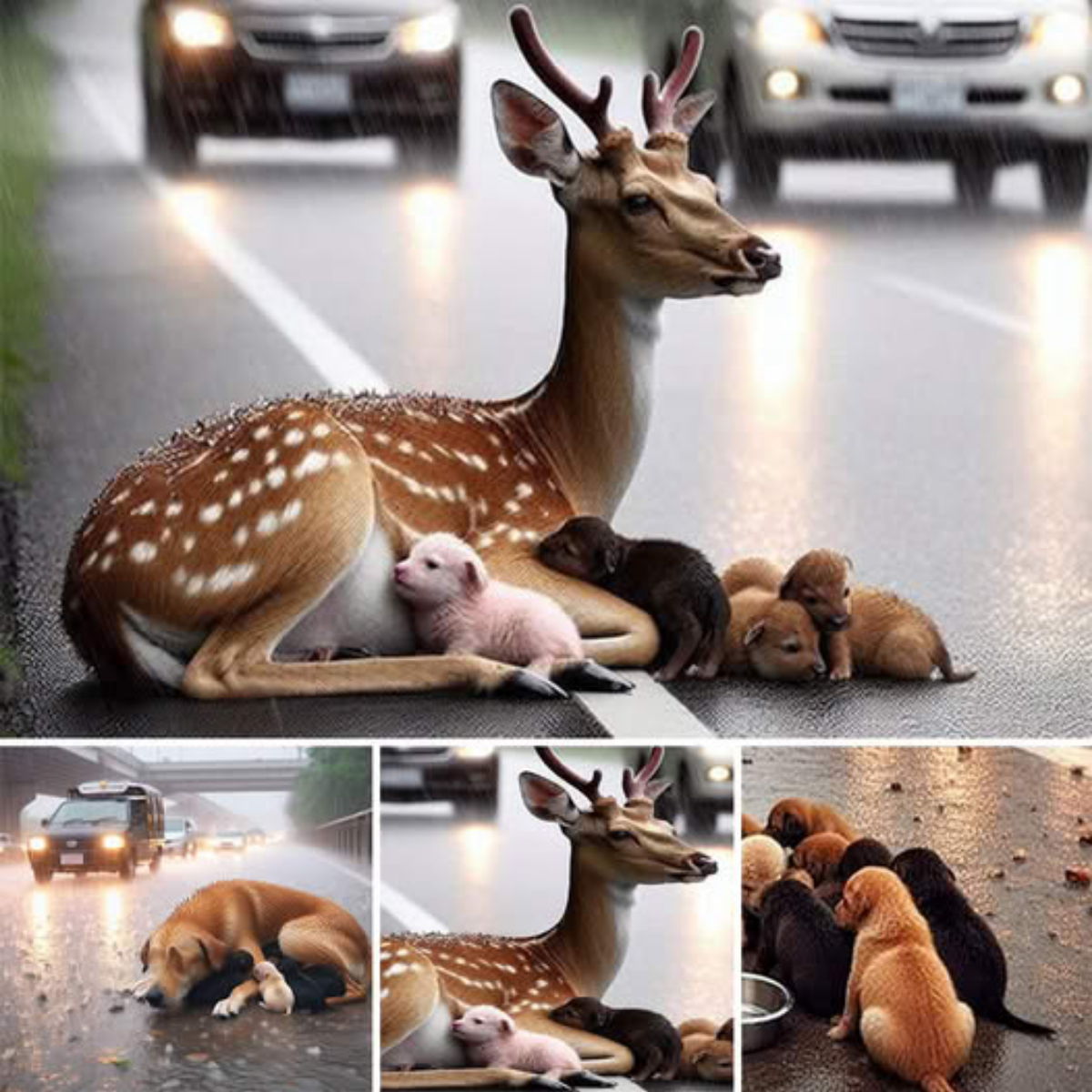 Cachorro encontrado en una caja de cartón mojada encuentra un hogar amoroso y la casa para perros de sus sueños