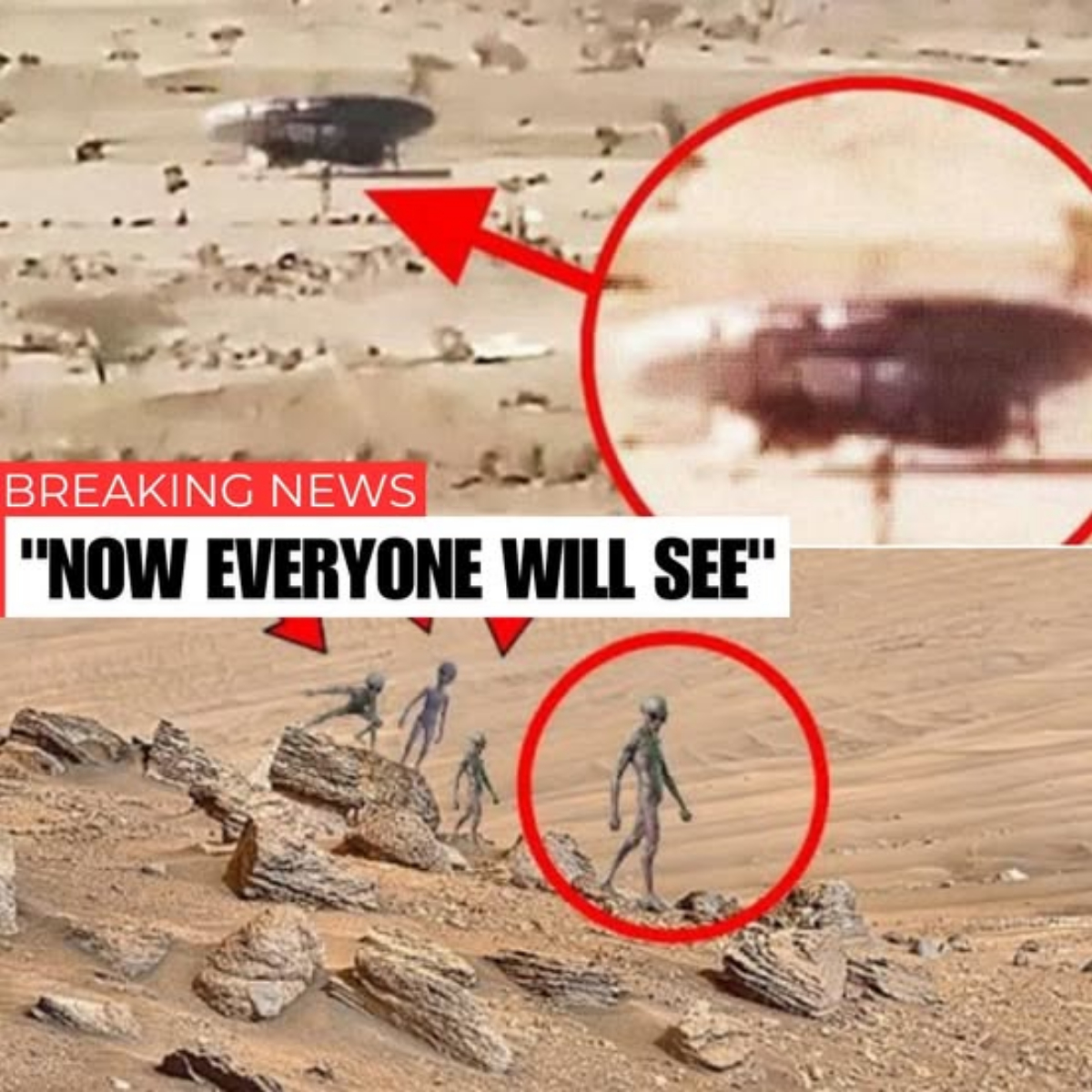 Shocking Images of Aliens Appearing in the Desert Leave the World in Shock