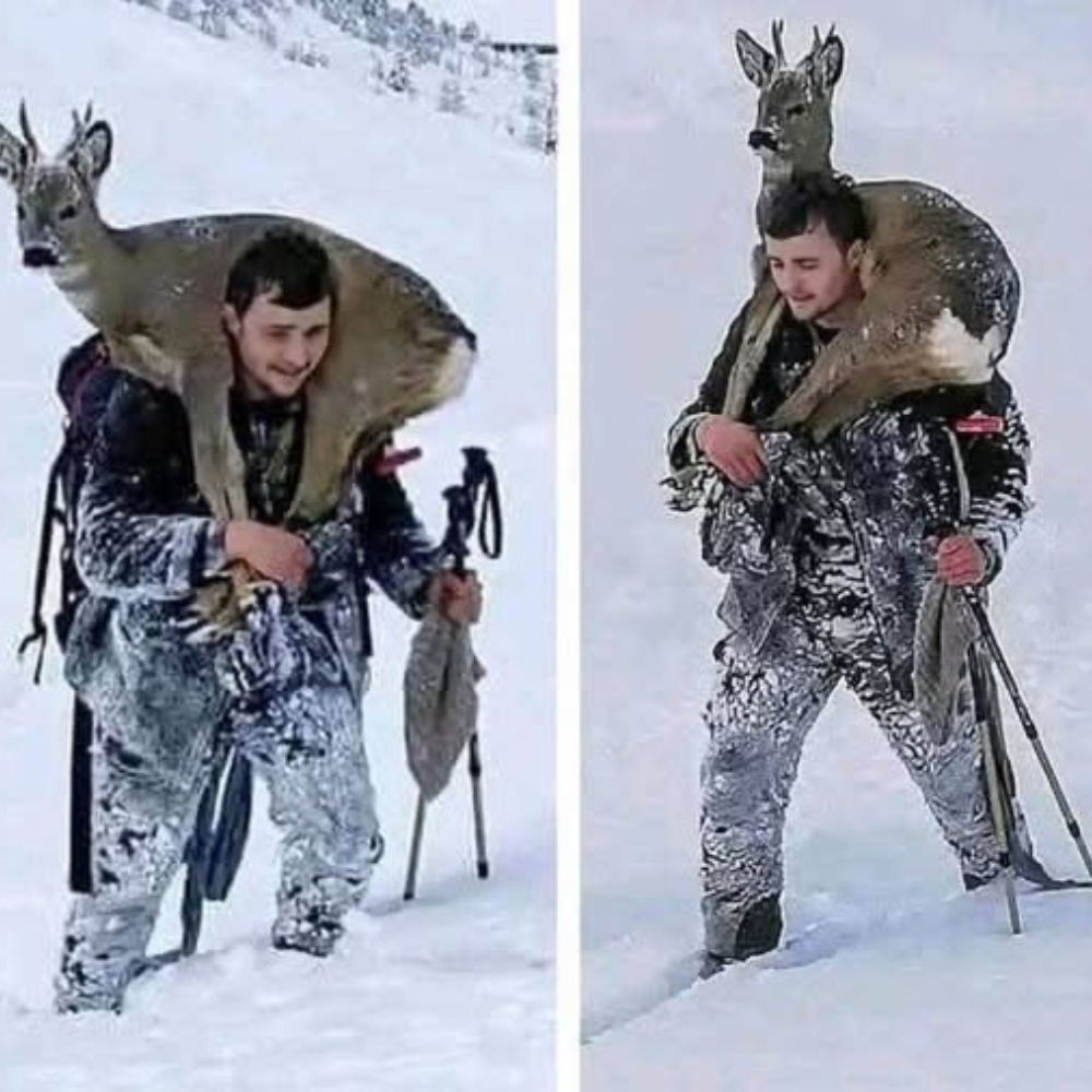He Carried Her on His Back Through the Snow — And Saved Her Life ❤️