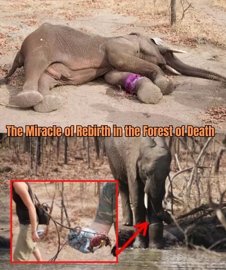 The Gravely Injured Elephant Endured Physical Agony and the Isolation of the Deep Forest  .HP