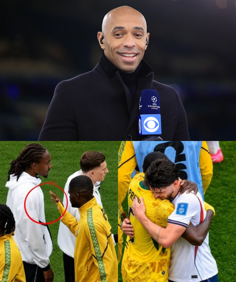 “ONE SNUB, ONE STATEMENT OF CLASS!” — Thierry Henry Reacts as Djed Spence’s Cold Pre-Match Moment with Thomas Partey Sparks Fierce Debate, While Declan Rice’s Emotional Post-Match Gesture Steals the Spotlight and Restores Faith in Football Respect. 8386