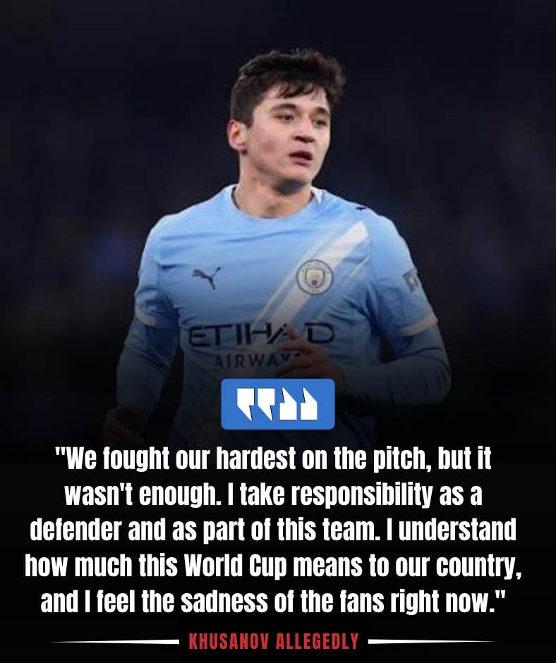 WORLD CUP HEARTBREAK! KHUSANOV’S REPORTED POST-MATCH MESSAGE HAS LEFT MILLIONS OF FANS EMOTIONAL. 8386
